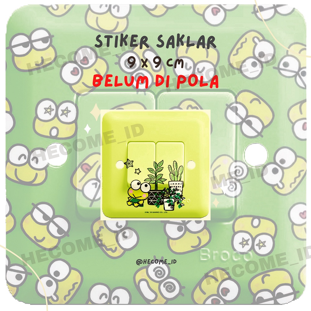 STIKER SAKLAR STICKER SAKLAR TOMBOL LAMPU MOTIF KEROPY KEROPI