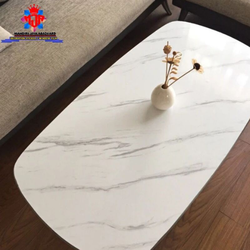 Wallpaper Stiker Marmer marble glossy Tebal Premium anti air minyak dan tahan panas