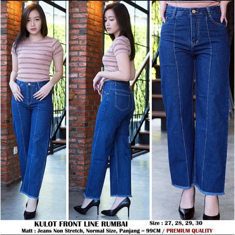 Nafa Jeans - High waist kulot wanita terbaru/kulot jeans tulang rawis