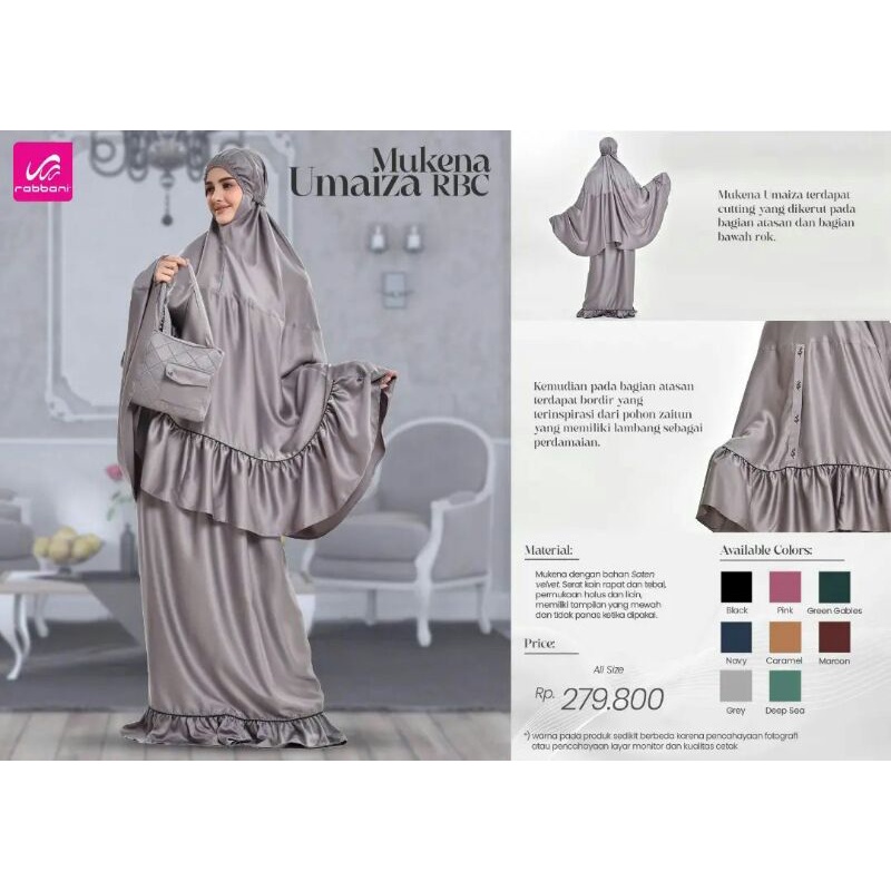 MUKENA UMAIZA RBC RABBANI - MUKENA REMPEL RABBANI - MUKENA POLOS RABBANI