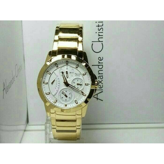 ALEXANDRE CHRISTIE AC 2503 WANITA GOLD WHITE ORIGINAL