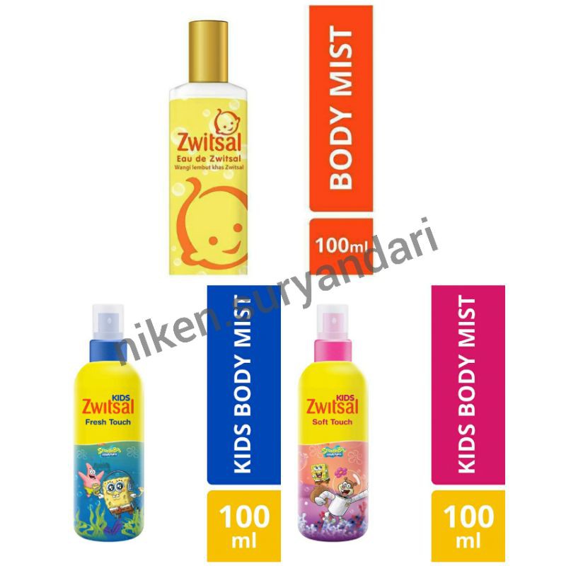 Expired Date: Maret 2025 Eau De Zwitsal 100ml / Zwitsal Kids Body Mist 100 ml Soft Touch Pink / Fres