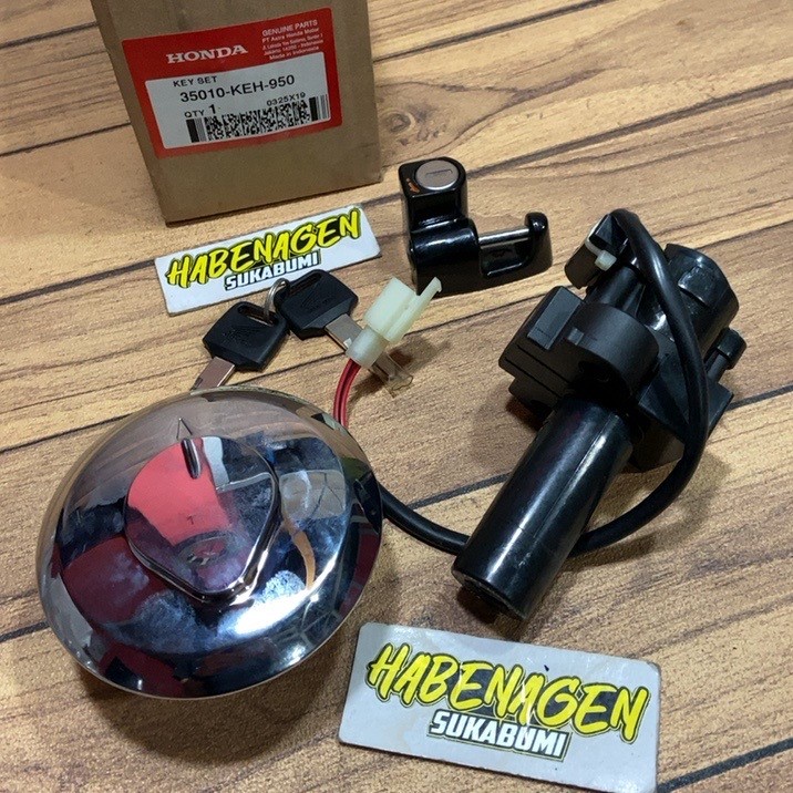 kunci kontak key set assy tutup tangki jok helm honda megapro mp mega pro lama lawas awal karbu hiu 