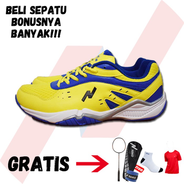 BELI SEPATU DAPAT RAKET - Sepatu Badminton NIMO CK03 Yellow size 39-44 - 39
