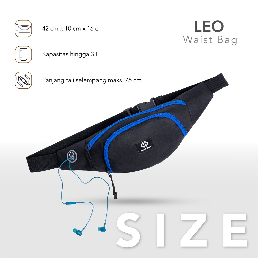 (BISA COD) TAS SELEMPANG PRIA WAISTBAG PRIA LEO SLINGBAG OUTDOOR PRIA PREMIUM HEYLOOK