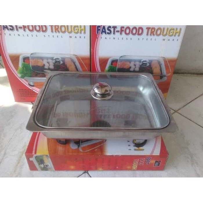 Prasmanan tutup kaca / fash food tutup kaca stainless