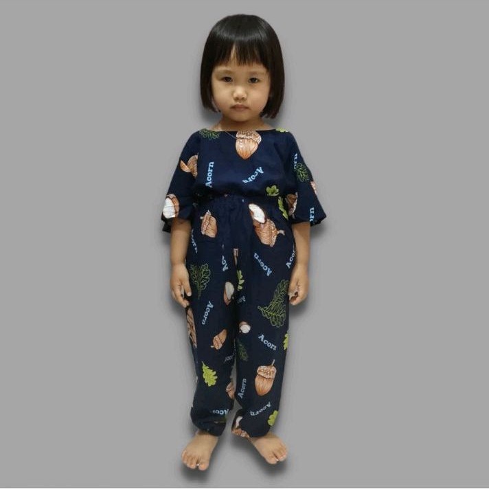 Moura Set Acron Baju Tidur Anak Bahan Rayon Adem Bisa Pakai Untuk Main Serap Keringat