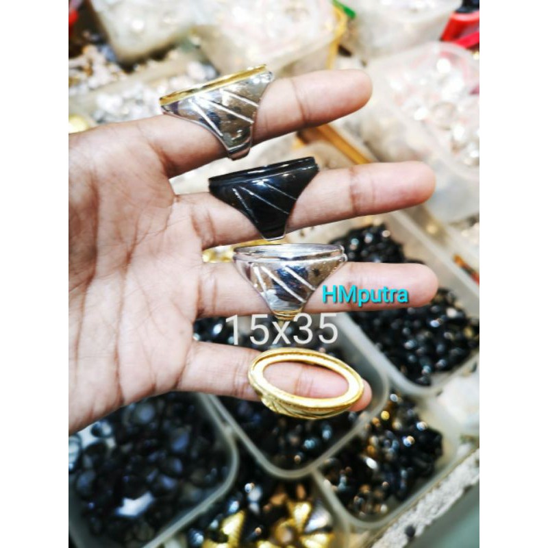 Ring emban titanium super kualitas model pandan