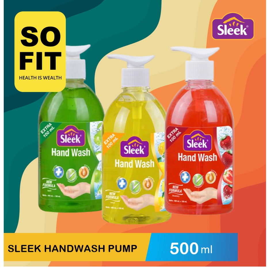 Sleek Hand Wash Botol 500 ml / HandWash Sabun Cuci Tangan