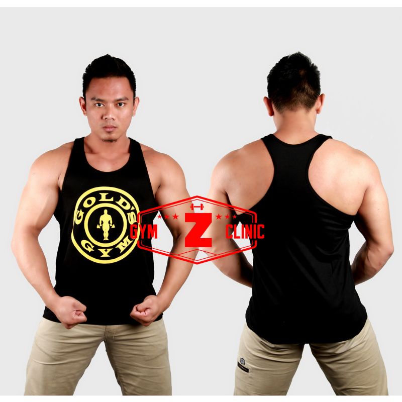 Kaos Olahraga Singlet Sleeveless Gold Gym Bodyfit