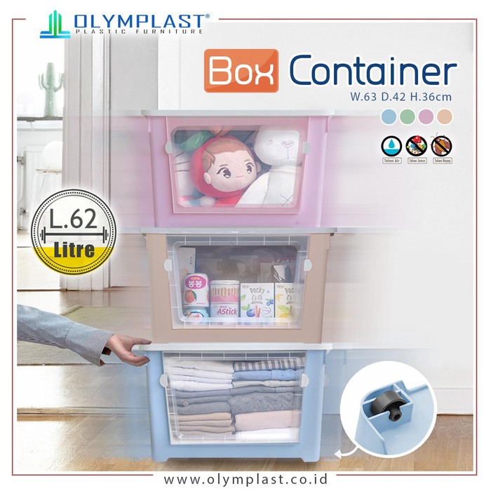 Storager Box Kotak Penyimpanan 62 Liter Premium OBC - Olymplast