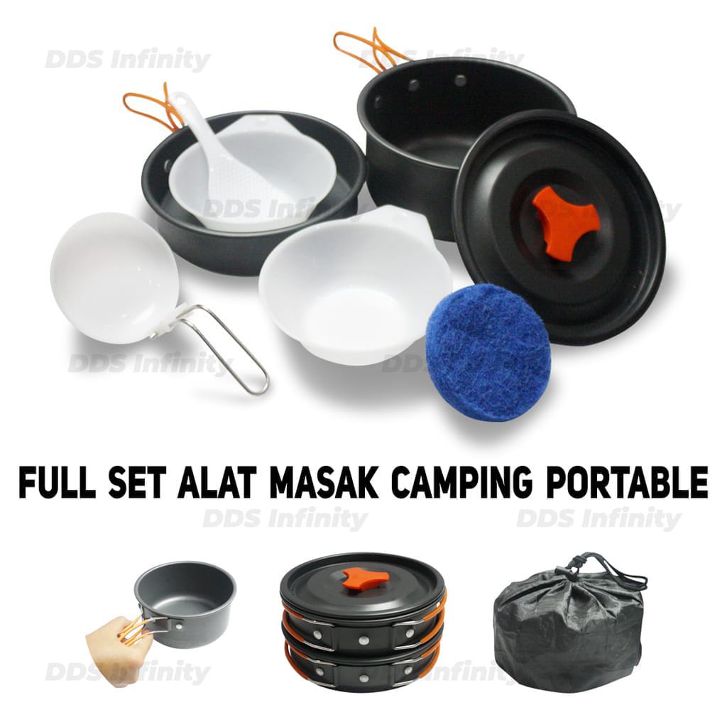 [COD] Cooking set Ds 200 - alat masak camping - cooking set outdoor - coking set camping - set alat masak camping - panci camping set