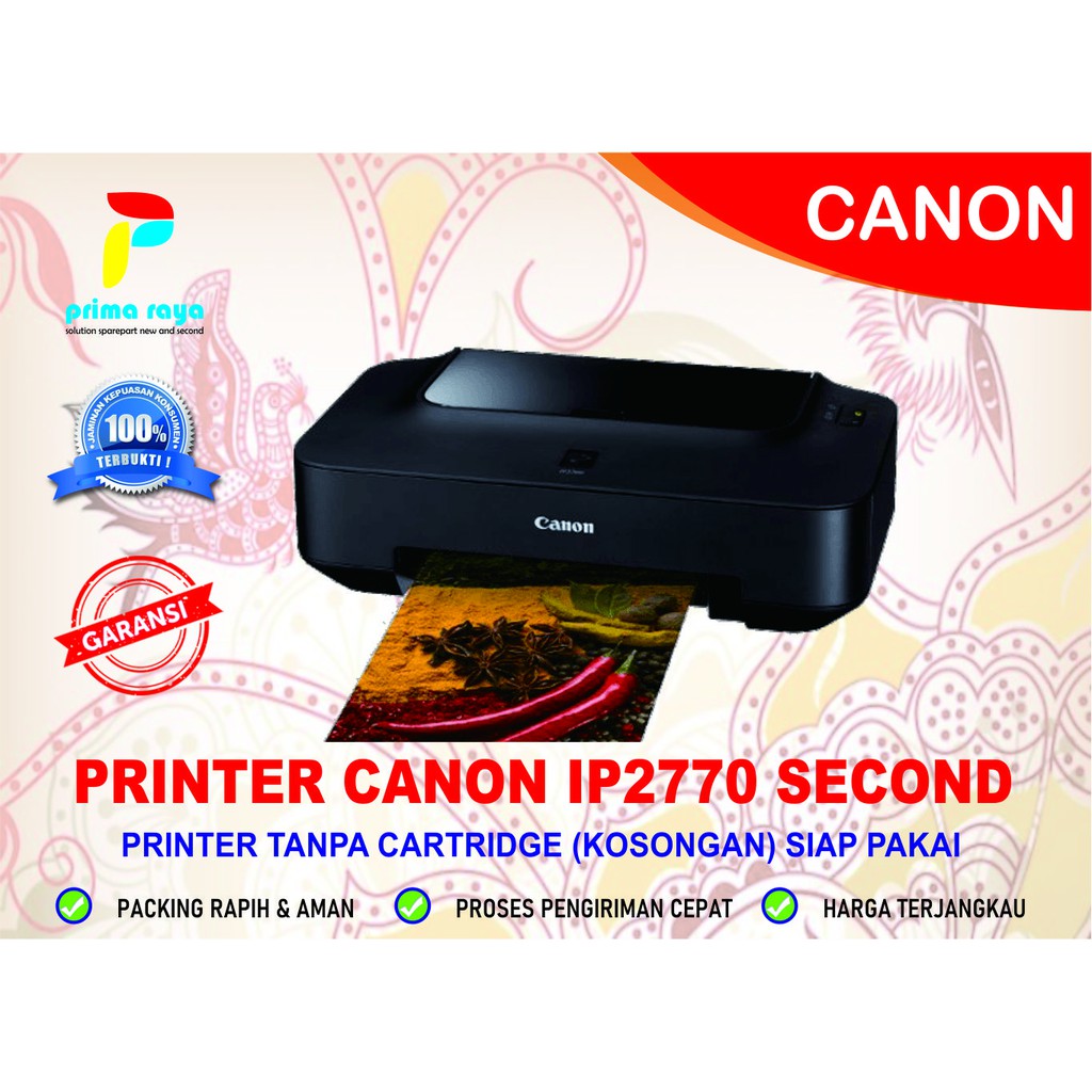Canon IP2770 Printer Second Kosongan (Tanpa Cartridge)