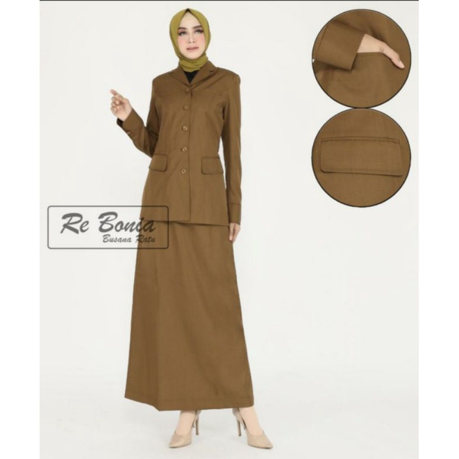Setelan Seragam Pemda Wanita Rebonia Seragam Pdh Pemda Wanita Baju Dinas Pns Pemda Khaki Tua Baju As