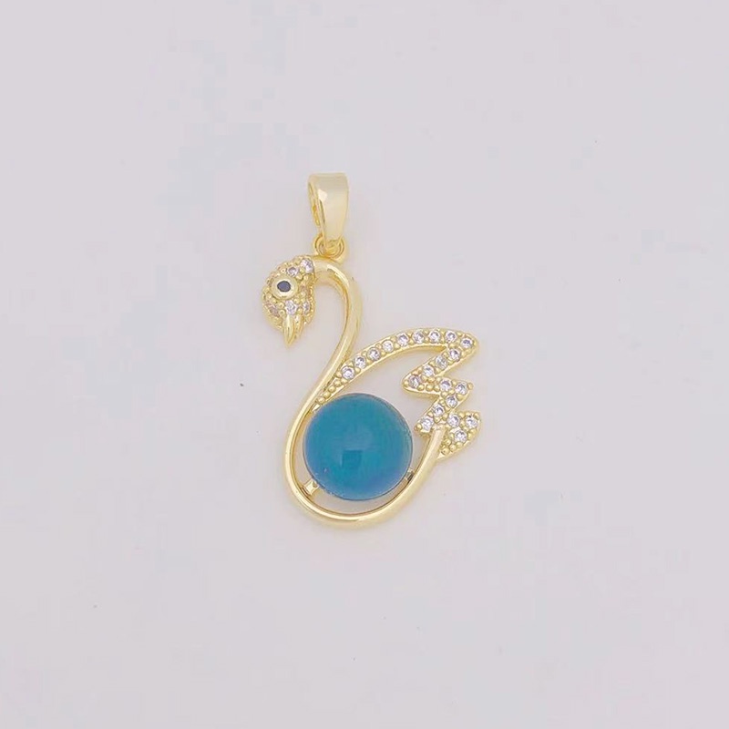 1 Pc Liontin Kalung Gelang 18K Gold Desain Butterfly Rabbit Love Flower