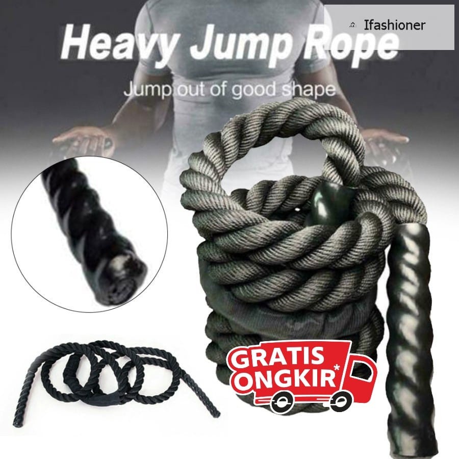 Weighted Skipping Rope 2,4 kg -3 meter Battle Jump Rope Gym &amp; Fitness