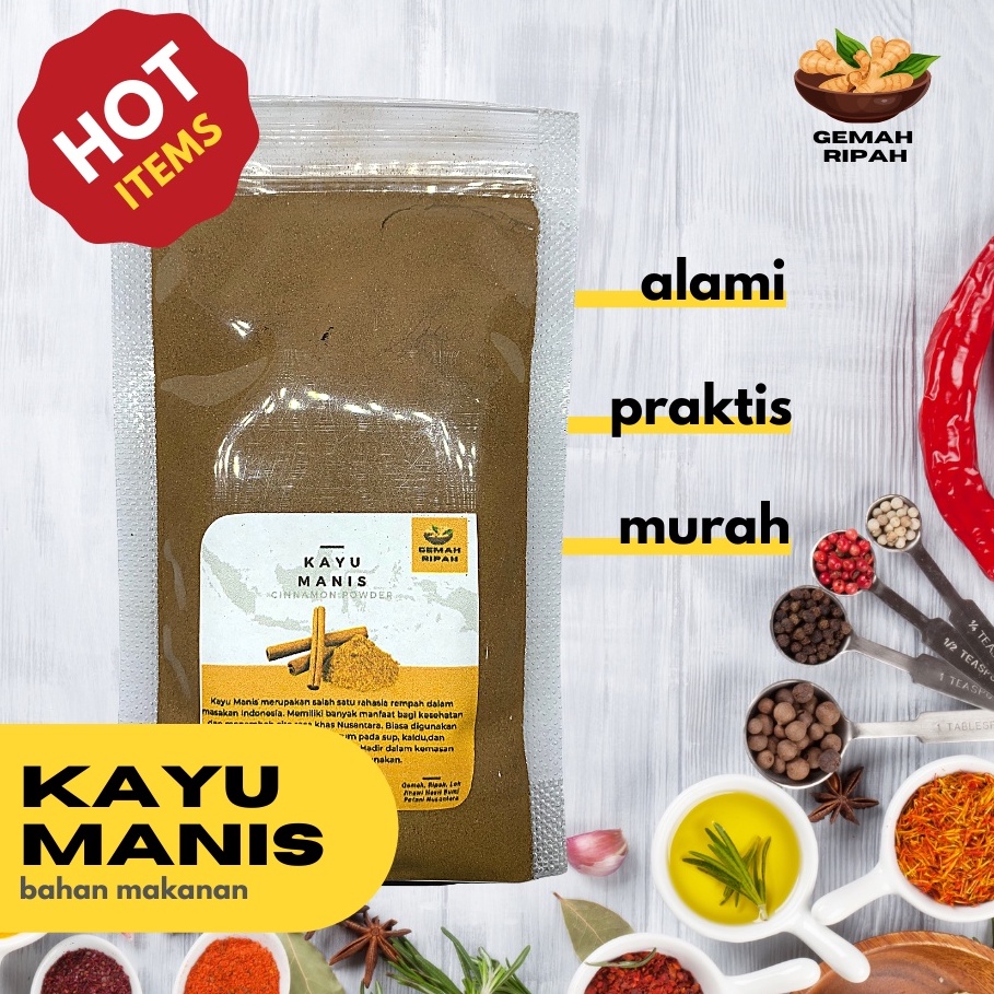 

Cinnamon Powder / Kayu Manis 50gram 5gram Bubuk Kualitas Premium Murni Rempah 100% Original Dapur Masak Masakan Bumbu Penyedap Serbuk Minumanan Tradisional Bubuk Manis