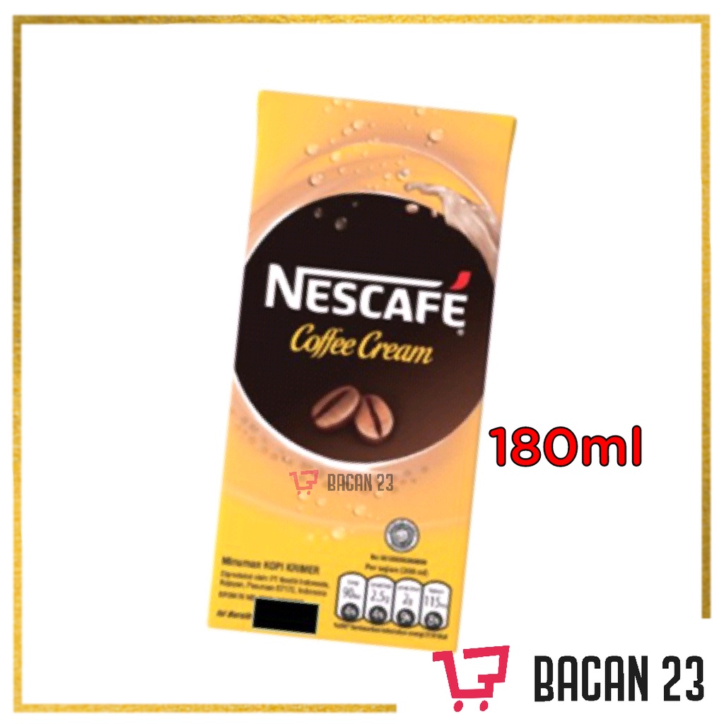 

Nescafe Coffe Cream (180ml) / Kopi Instan Kemasan Kotak / Bacan 23 - Bacan23