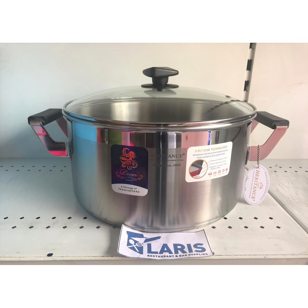 Jual Bima Heritance Panci Masak Dapur Stainless Steel Saucepot Cm Liter Shopee Indonesia