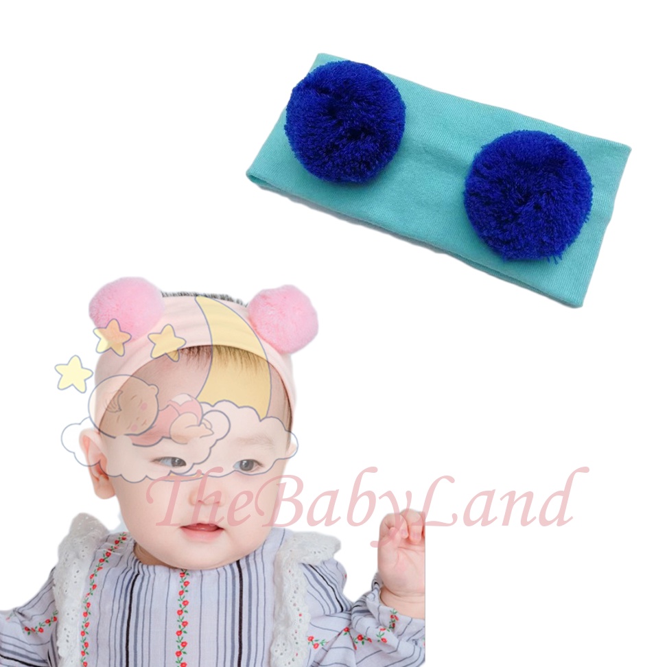 [1KG 40PCS] Babyland Bandana Model Pom Pom/ Headband Pom Pom Untuk Anak Cowok ataupun Cewek Unisex