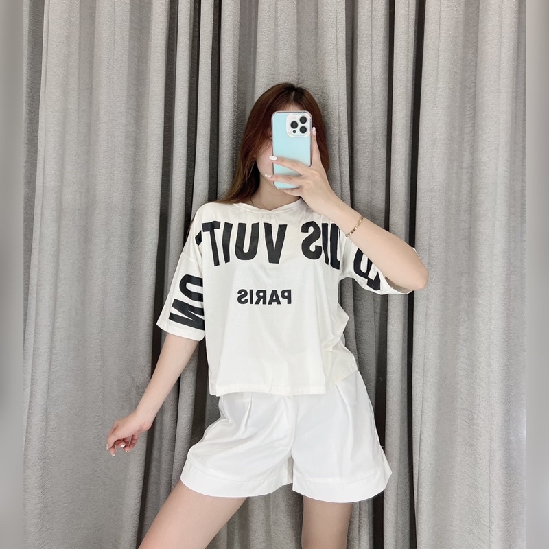 Crop top oversize Elpi | Oversize crop top korea