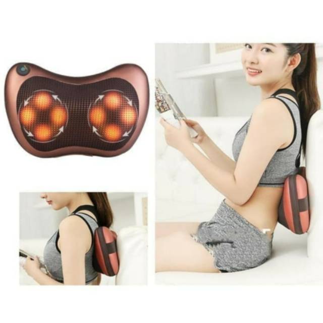 Alat pijat elektrik punggung bantal pijat mobil terapi punggung otot Rileksasi perawatan kesehatan