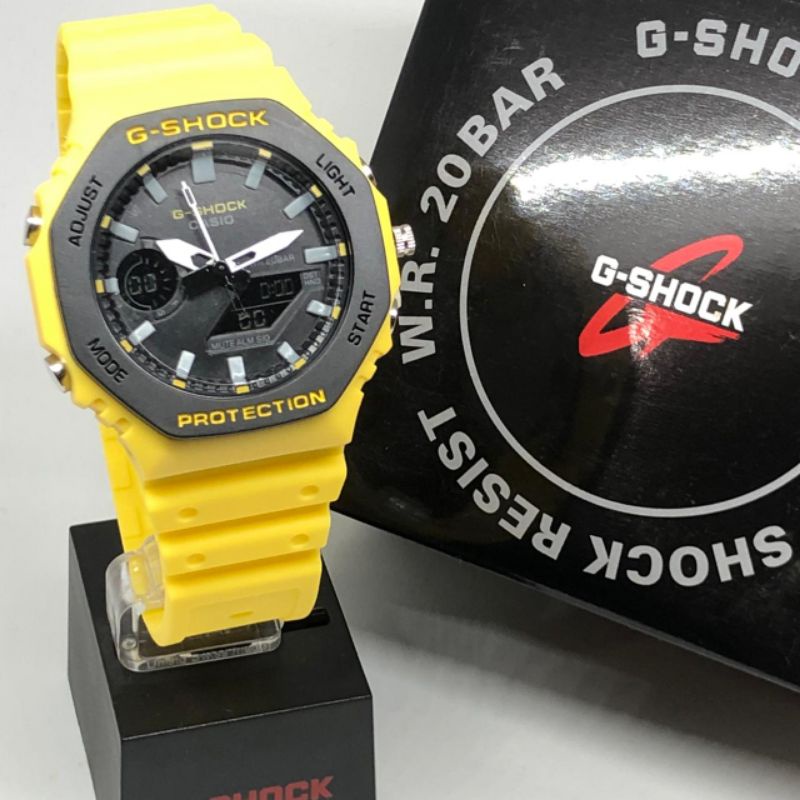 JAM TANGAN PRIA G SHOCK GA 2100 SPORT RUBBER FREE BATREI