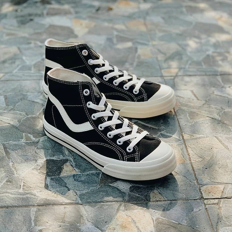 NEW Sepatu Sneakers Sptu Sepatu Ventela Public High Black Natural Original