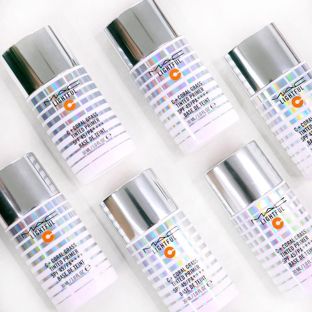 MASIH CLOSED MAC LIGHTFUL C + CORAL GRASS TINTED PRIMER SPF45/PA++++ 30ml