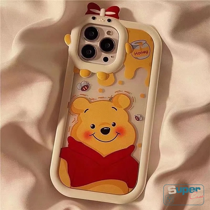 Soft Case TPU Motif Kartun Winnie the Pooh 3D Untuk IPhone 11 13 12 14 Pro MAX 6 6S 7 8 14 Plus XR X XS MAX SE 2020