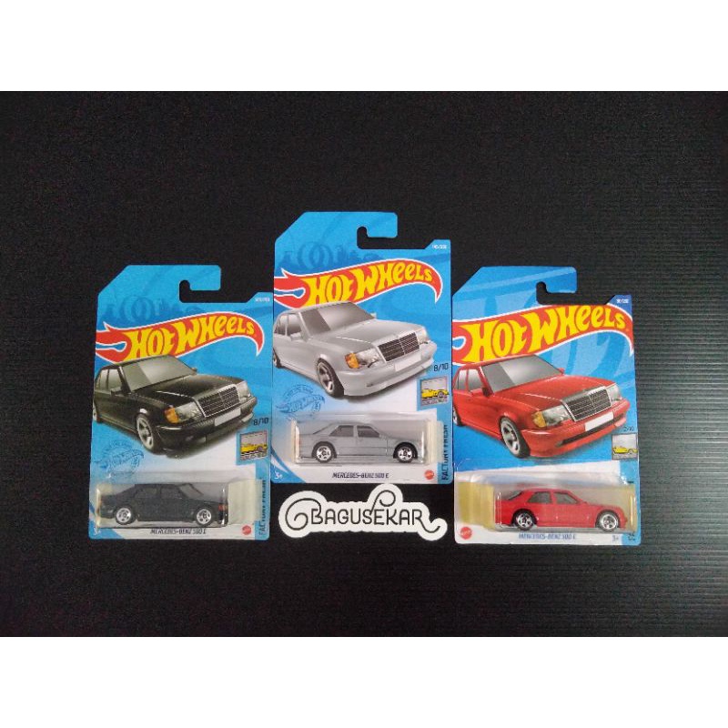 hotwheels mercedes benz 500e hitam silver dan merah