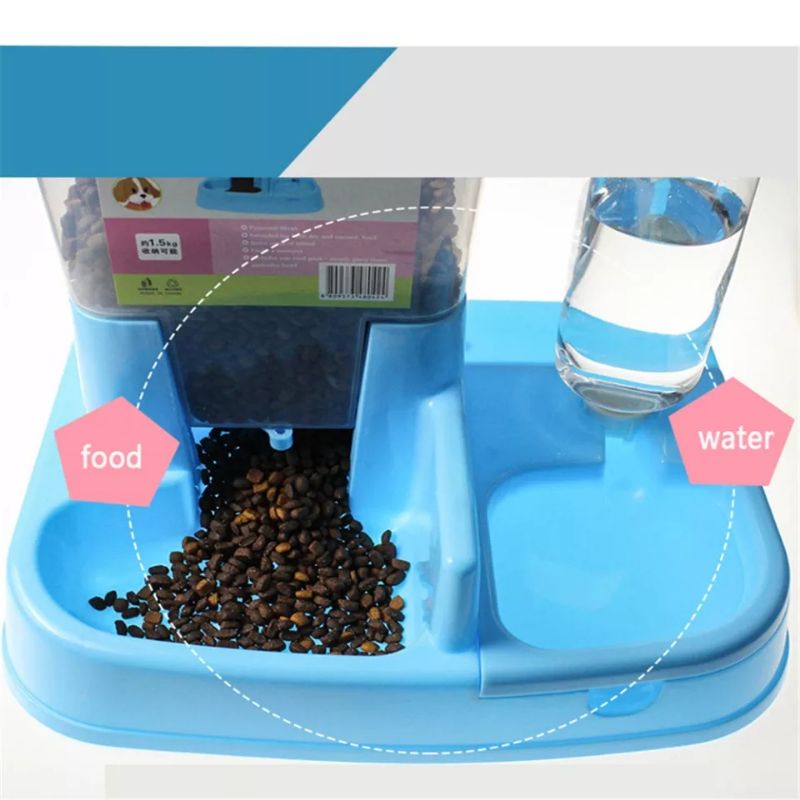 Tempat Makan Anjing Kucing Automatic Pet Food Dispenser PET0640 - Blue--MierrPet Home