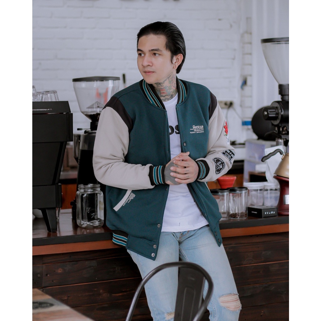 JAKET PRIA - JAKET BOMBER PRIA - JAKET VARSITY - JAKET SALVIO HEXIA-1