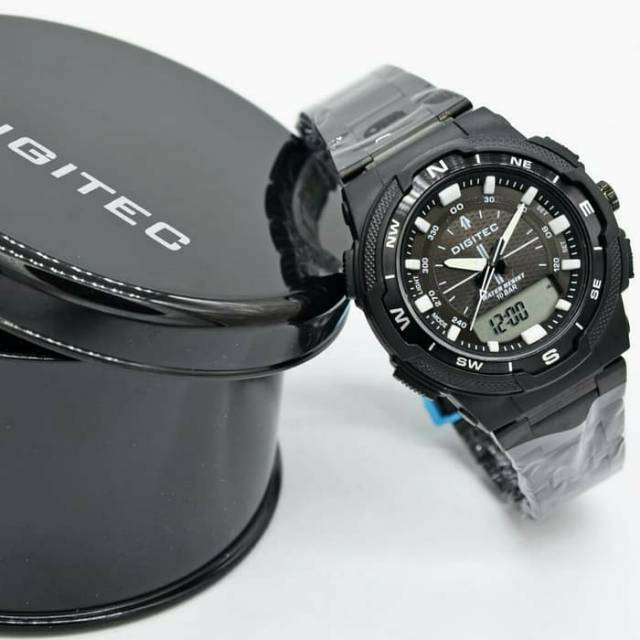 Jam tangan pria keren | digitec | original fullblack waterproof