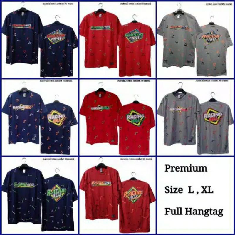 (COD) KAOS TSHIRT RACING HELL /DRAG BIKE BALAP DISTRO katun combed BEST SELLER