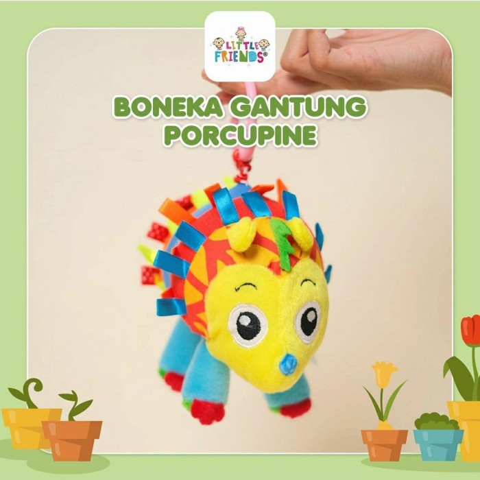 LITTLE FRIENDS Boneka Gantung Rattle Mainan Bayi Gantungan Stroller