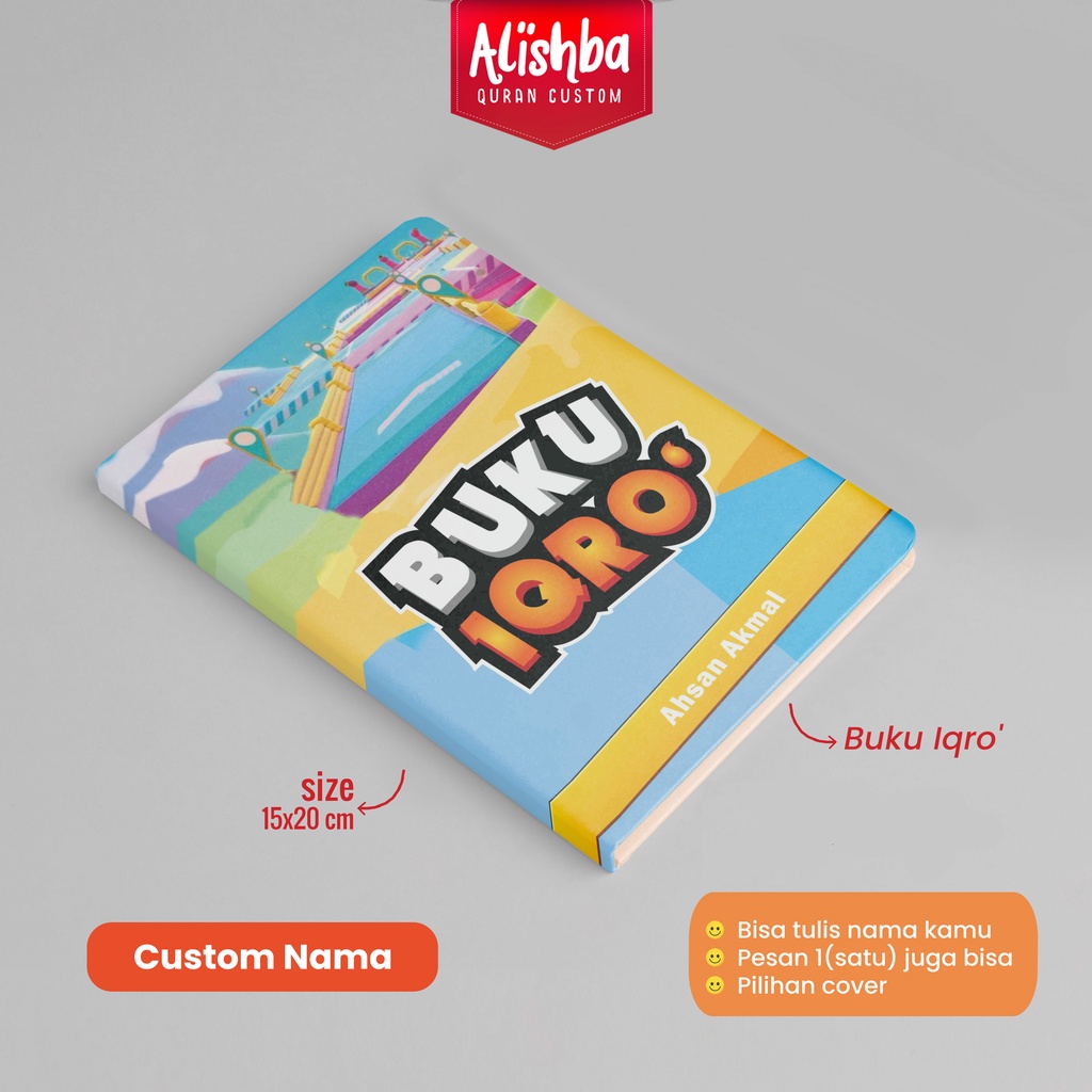 Iqro Custom - Bisa custom nama - MILLENIAL - IQRO ANAK - HADIAH