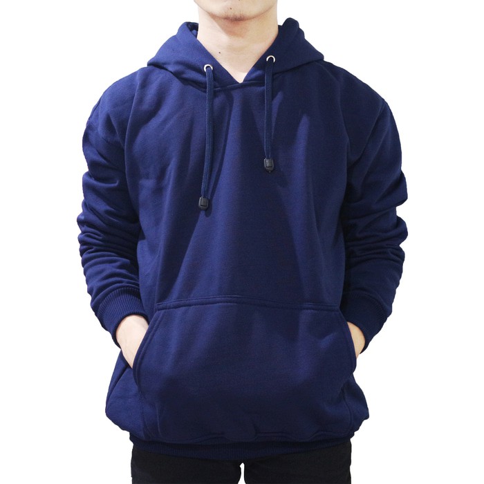 mayrasweater - Sweater Hoodie Pria Jumper Polos Bahan Fleece Promo Murah Berkualitas - Dongker