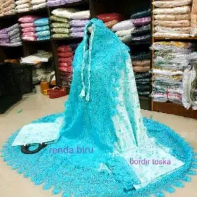Ori&Terjamin Mukena Prada Princess Renda Keong - Biru