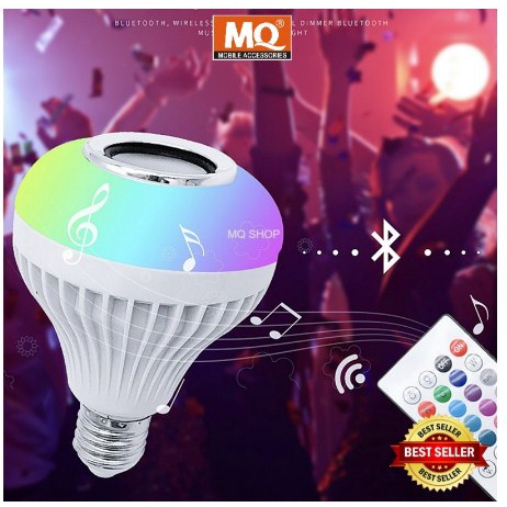 Speaker Bluetooth Wireless Lampu Disco LED Music Plus Remote