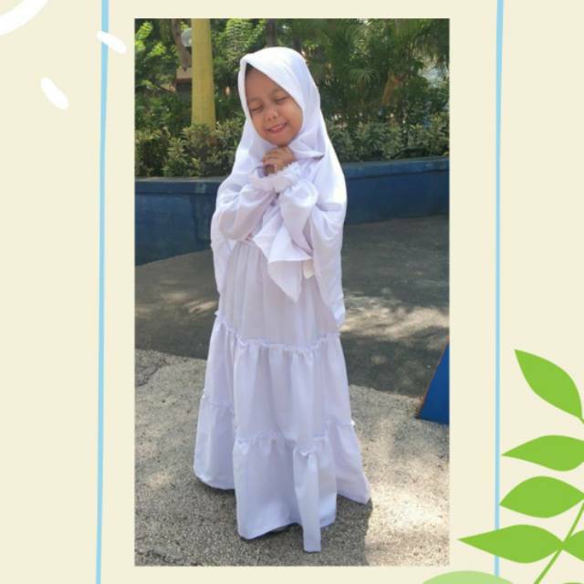 {erleenstore_} Gamis putih OhBaby XV5