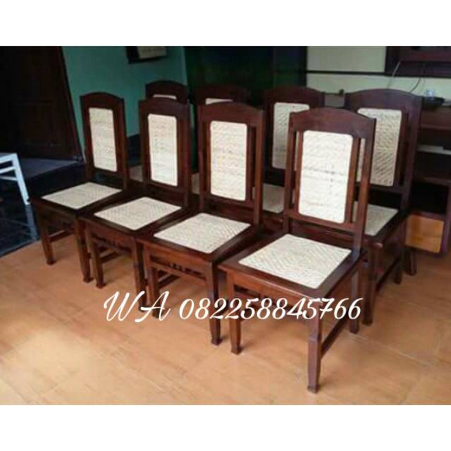Kursi Makan Bijian Kayu Jati, Kursi Makan Retro Model Minimalis Kayu Jati Jepara Murah