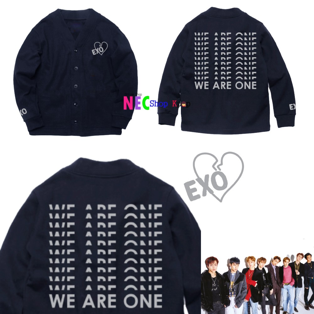 Jaket Fans Exo We Are One Jacket Navy Shopee Indonesia