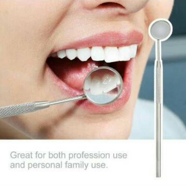 Alice dental // 1 handle + 10 kacamulut refill / kepala kaca mulut/ mouth mirror / alat standar gigi