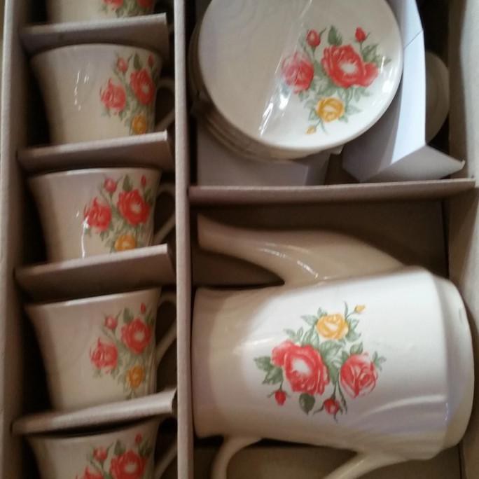 cangkir teh keramik set napoleon/cangkir keramik/gelas kado
