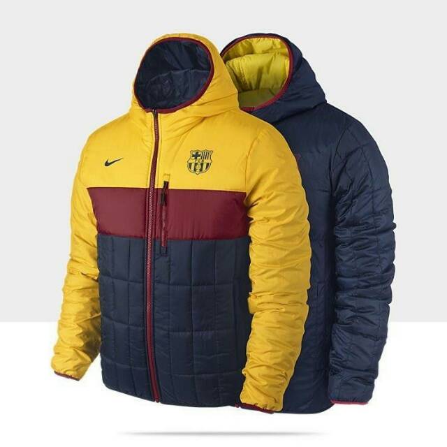 Nike FC Barcelona Flip-It Reversible Soccer Jacket (Navy/Yellow/Red) ORIGINAL
