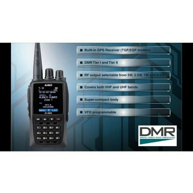 HT ALINCO DJ-MD6 DUALBAND V UHF 340-400 ORI GARANSI HT DMR DIGITAL DJMD6