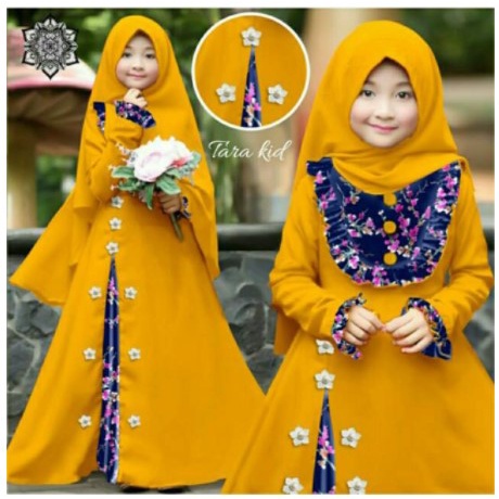 TARA SYARI KIDS Baju Anak Perempuan Tanggung ABG Gamis Syari Anak Perempuan Model Terbaru 2022 Baju 