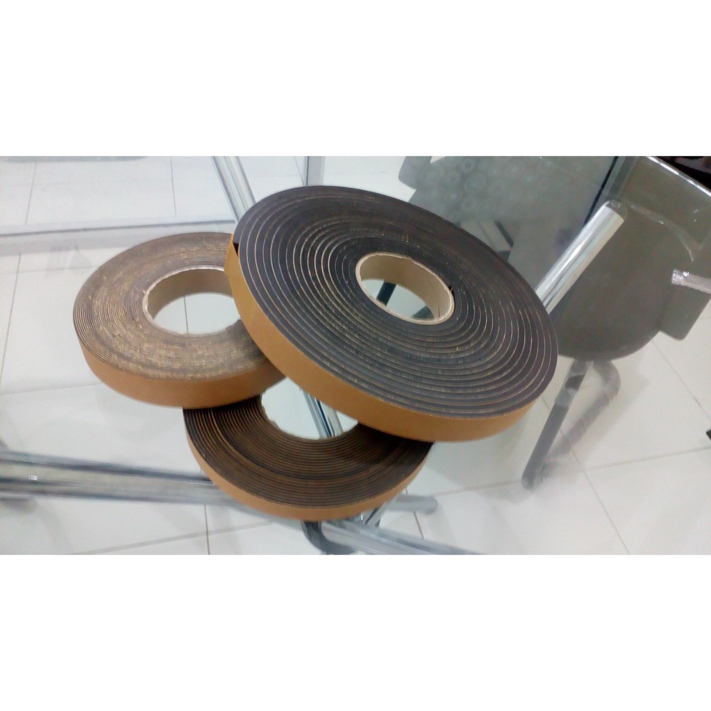 Penutup Celah Pintu - Bantalan Pelindung - Single Tape Foam Perekat Satu Sisi 10 M x 15 mm x 2 mm