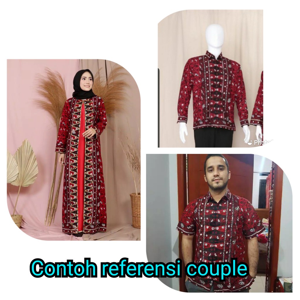 KEMEJA COUPLE GAMIS GAYATRI DAN SOIMAH BATWING SONGKET